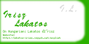 irisz lakatos business card